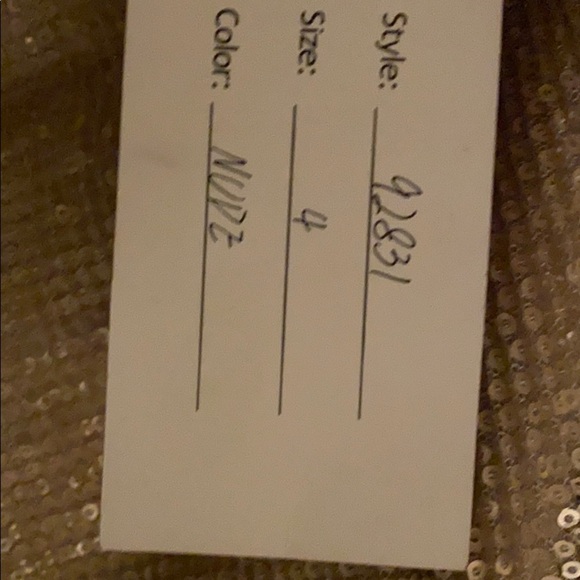 Jovani Blazer Sequin Dress Gold - Picture 5 of 5